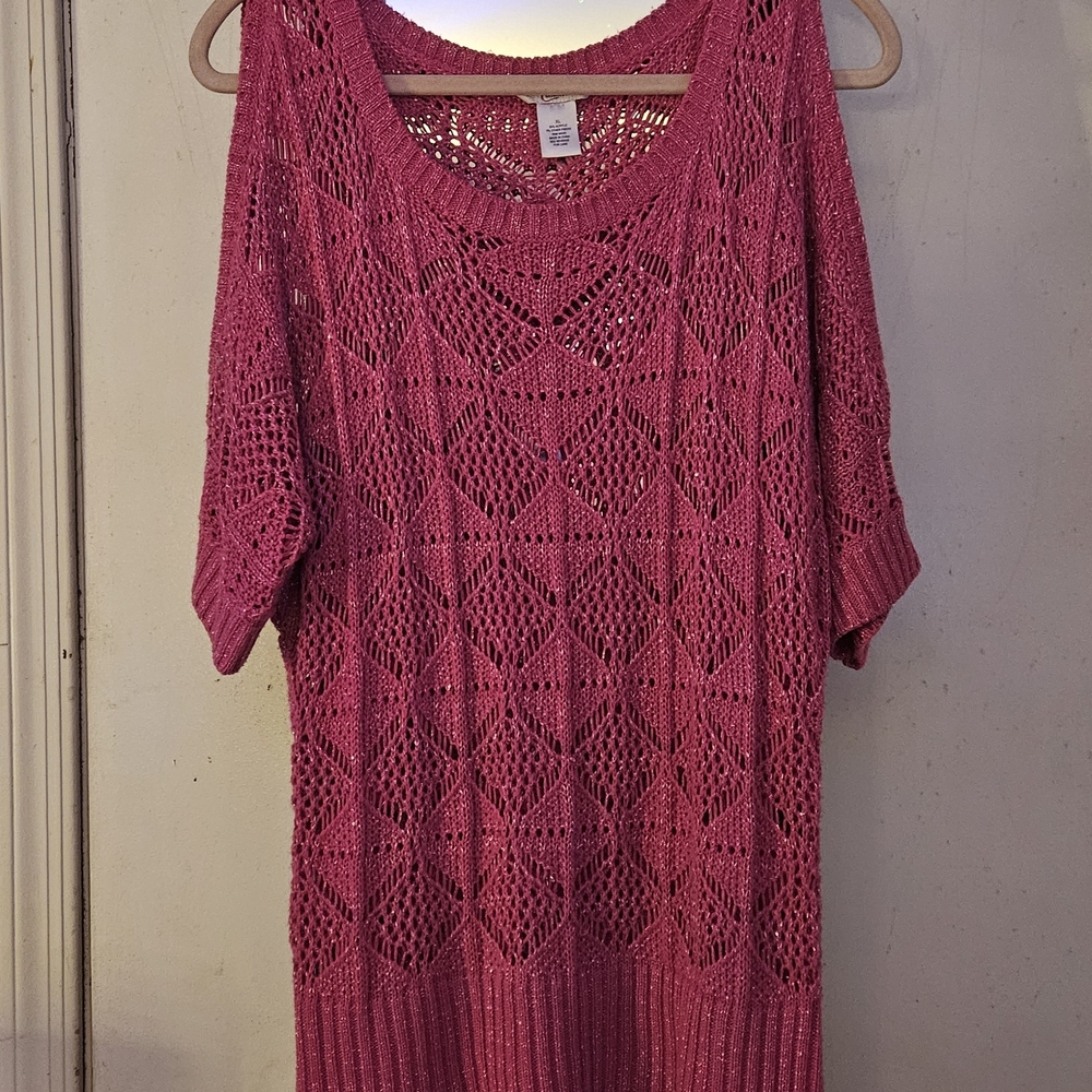 Pink Knit Sweater Top